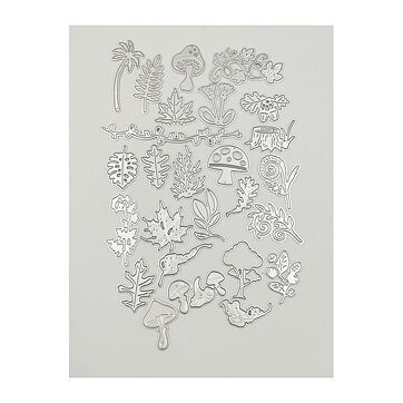 Mini Metal Dies Set 5 - Flowers. Leaves, Mushrooms