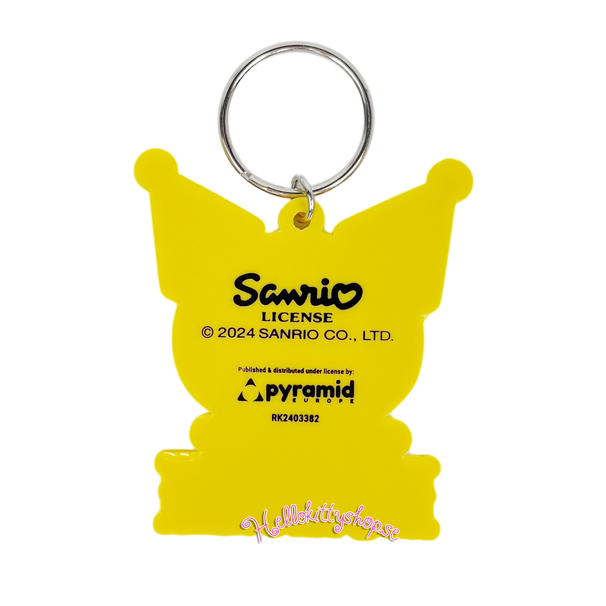 Kuromi  2D Nyckelring/Bag Charm - Gul - 2
