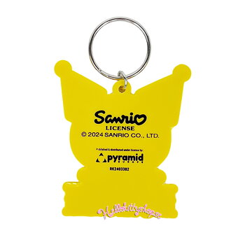 Kuromi  2D Nyckelring/Bag Charm - Gul