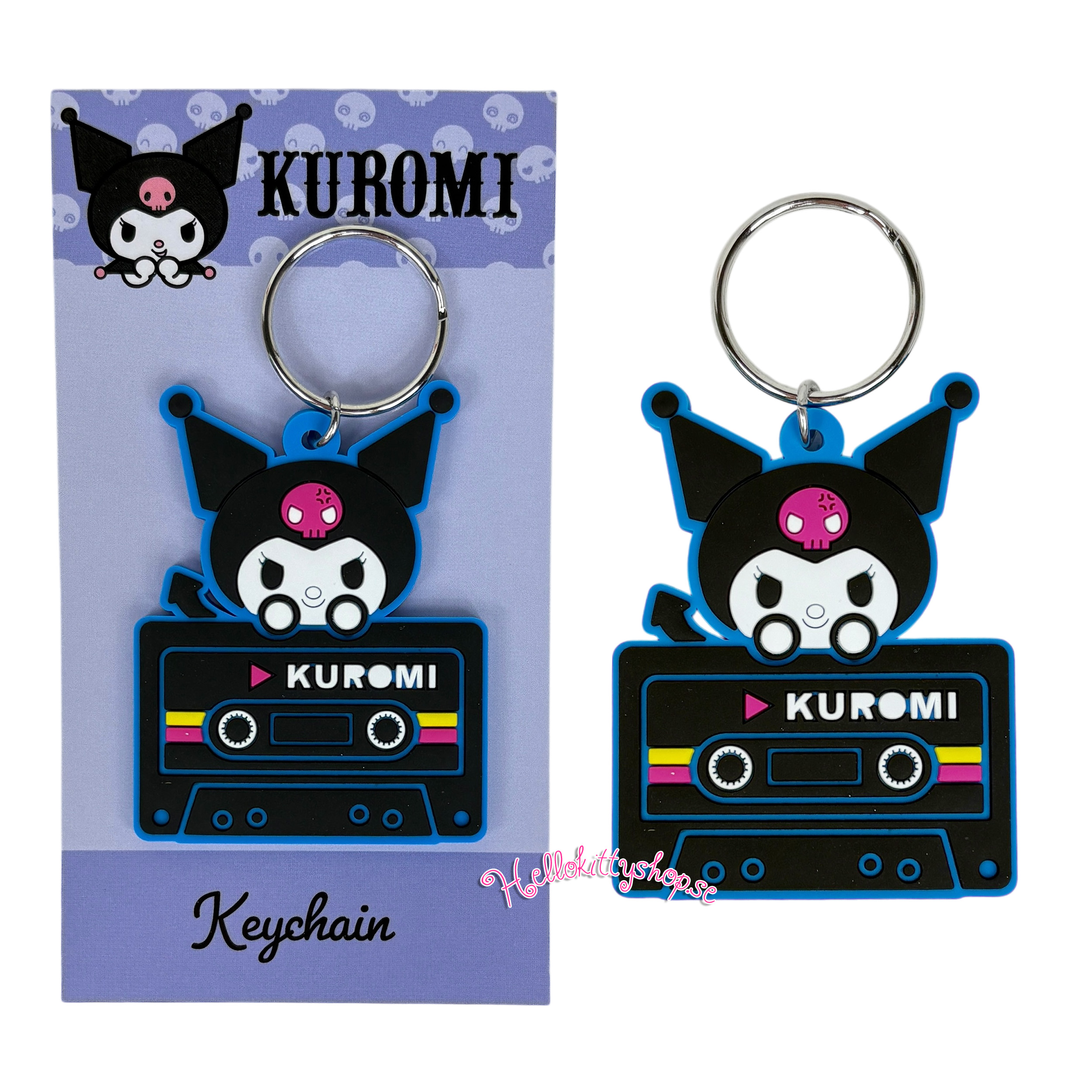 Kuromi &nbsp;2D Nyckelring/Bag Charm - Blå