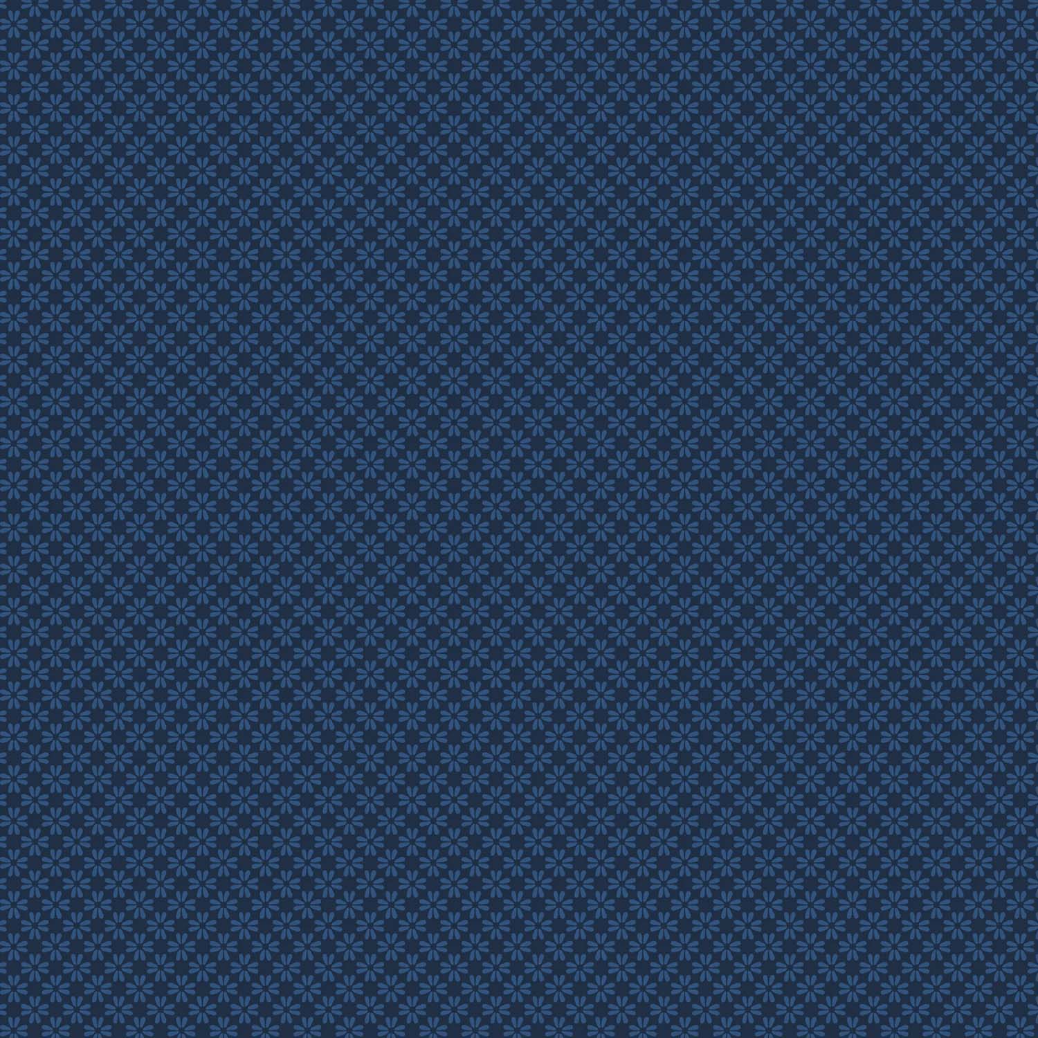 Navy on Navy Daisy Eights - Essentials Basics