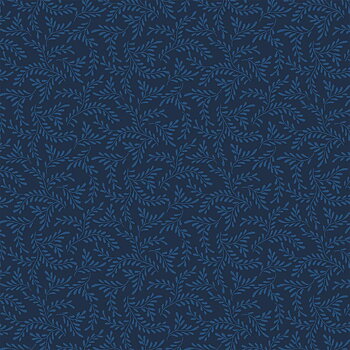 Navy on Navy Sprigs - Essentials Basics