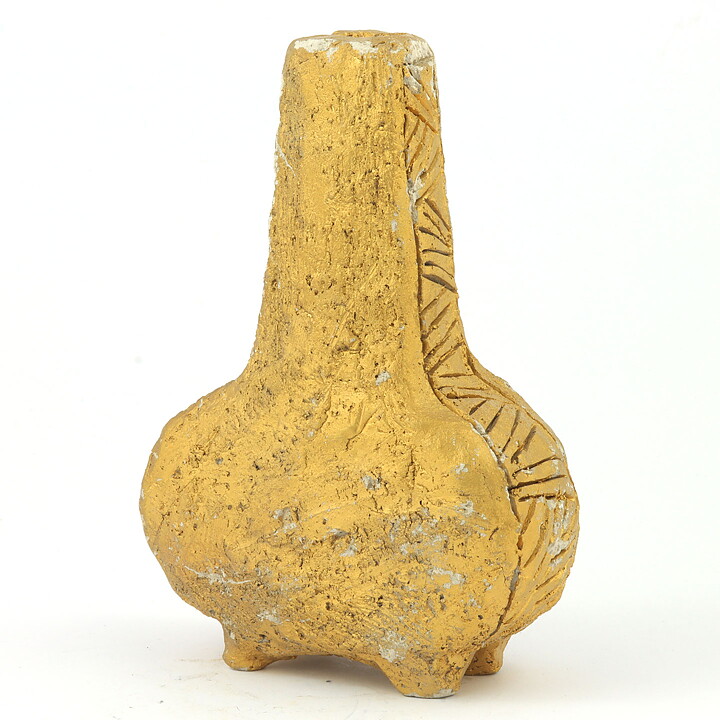 Gunnar Nylund (1960s) Unique Golden Vase from Own Studio 18 cm