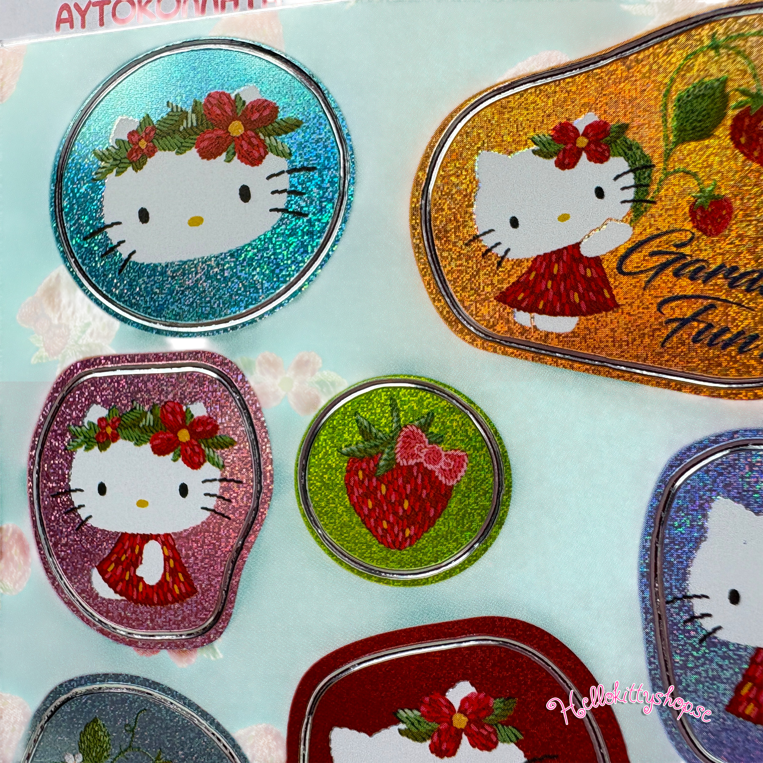Hello Kitty Holografiska Laser Klistermärken 10 st - 2