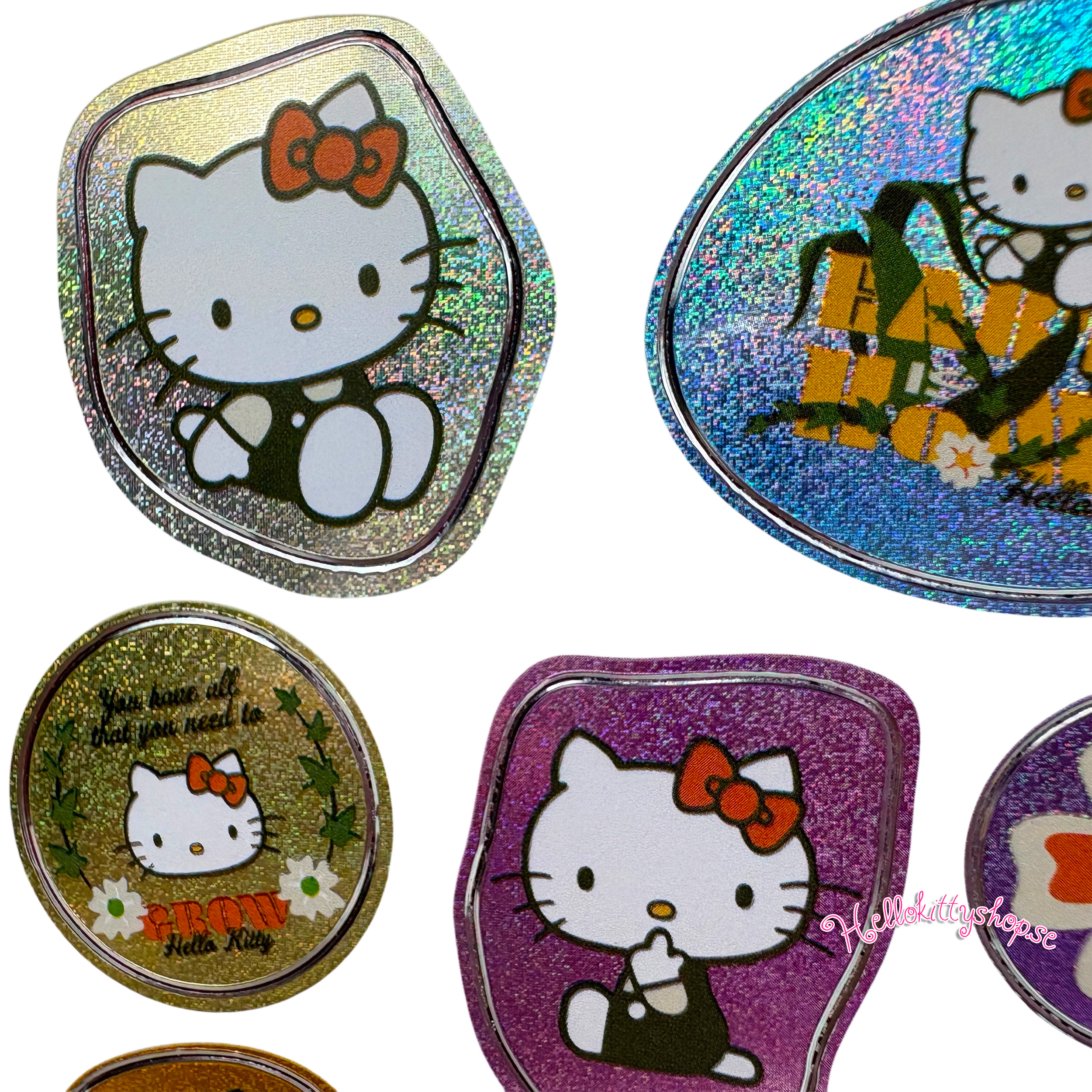 Hello Kitty Holografiska Laser Klistermärken 10 st - 2