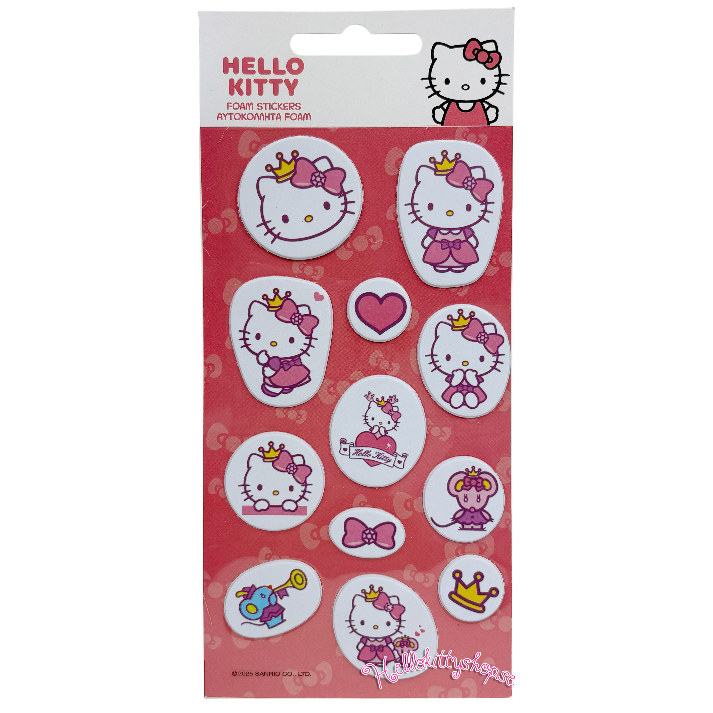 Hello Kitty Puffy Skum Klistermärken 12 st