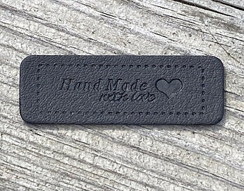 Letherlabel black HandMade with Love