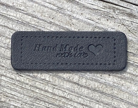 Letherlabel black HandMade with Love - 2
