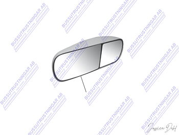 Glas för inner spegel 