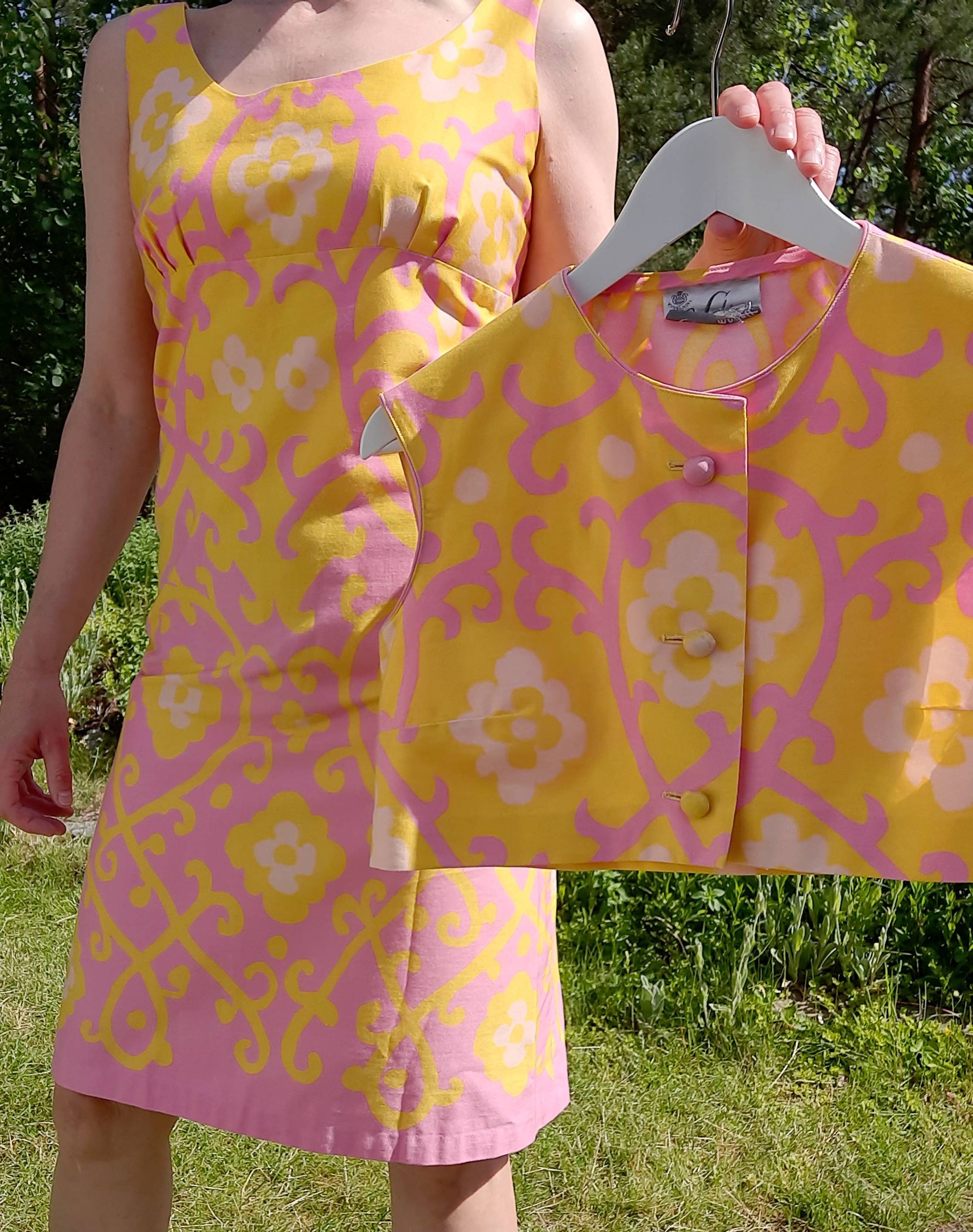 Set med klänning och väst Saléns 1960-tal ca storlek S, Vintage  - 2