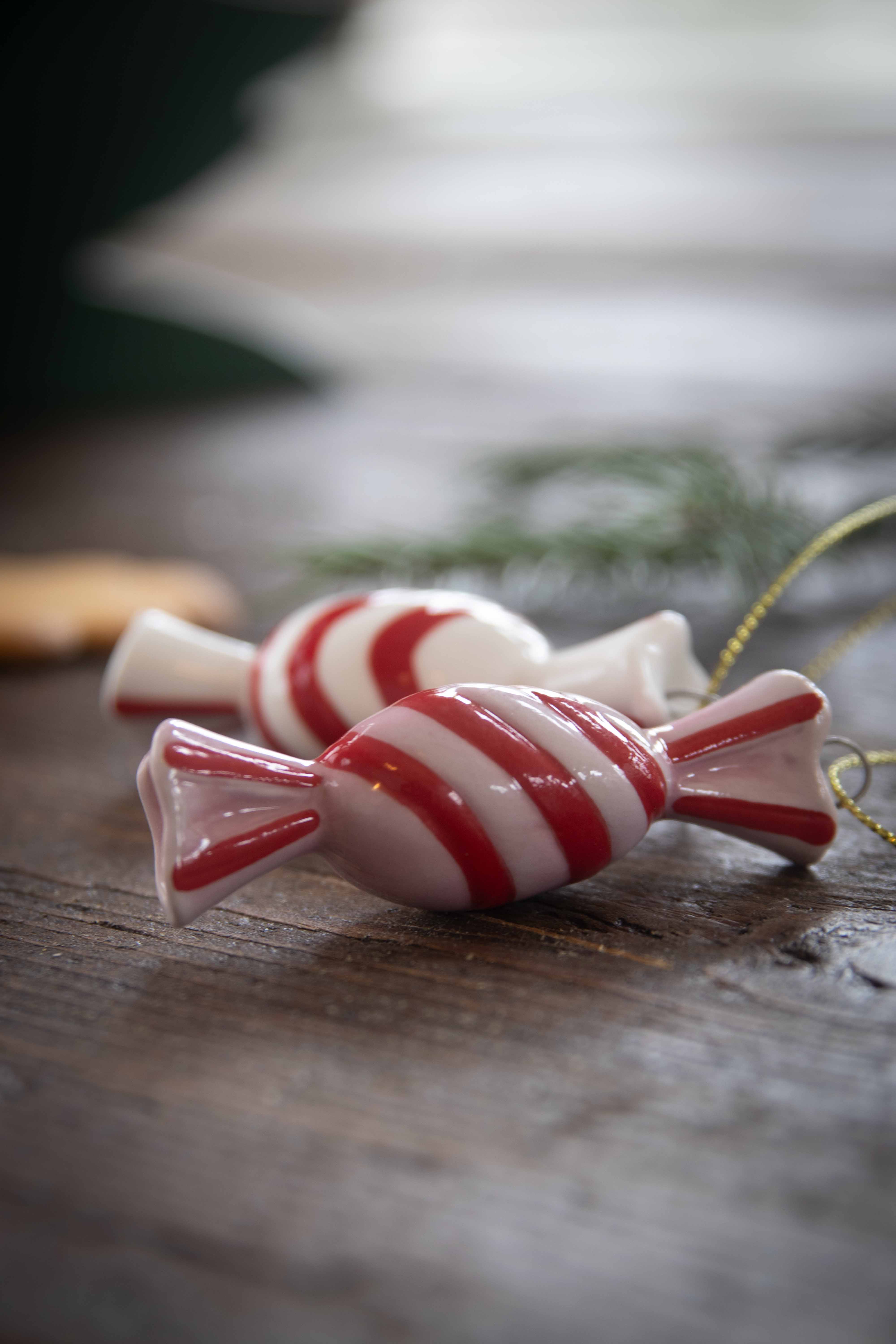 CERAMIC HANGING DECORATION CANDY 2 PCS