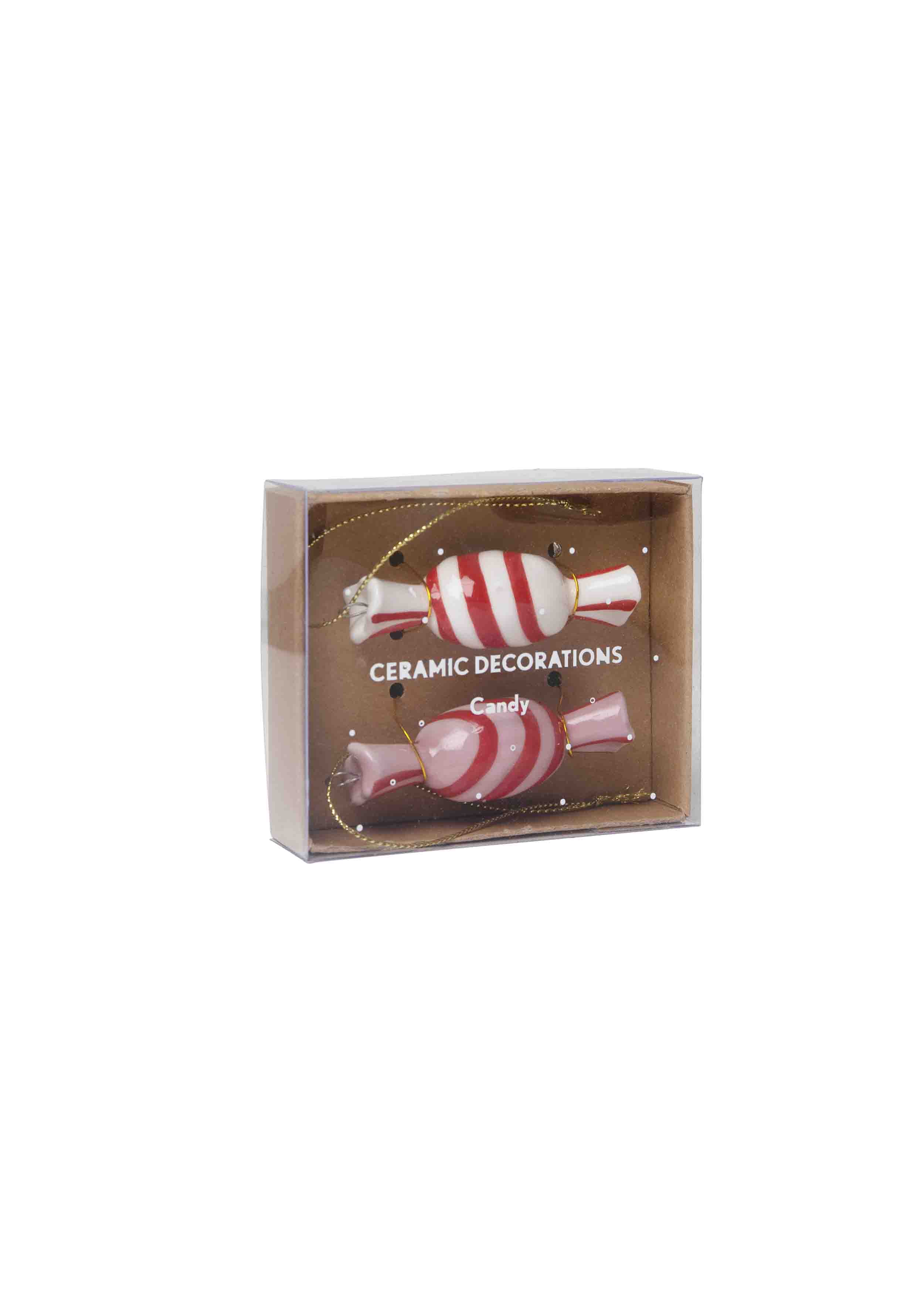 CERAMIC HANGING DECORATION CANDY 2 PCS