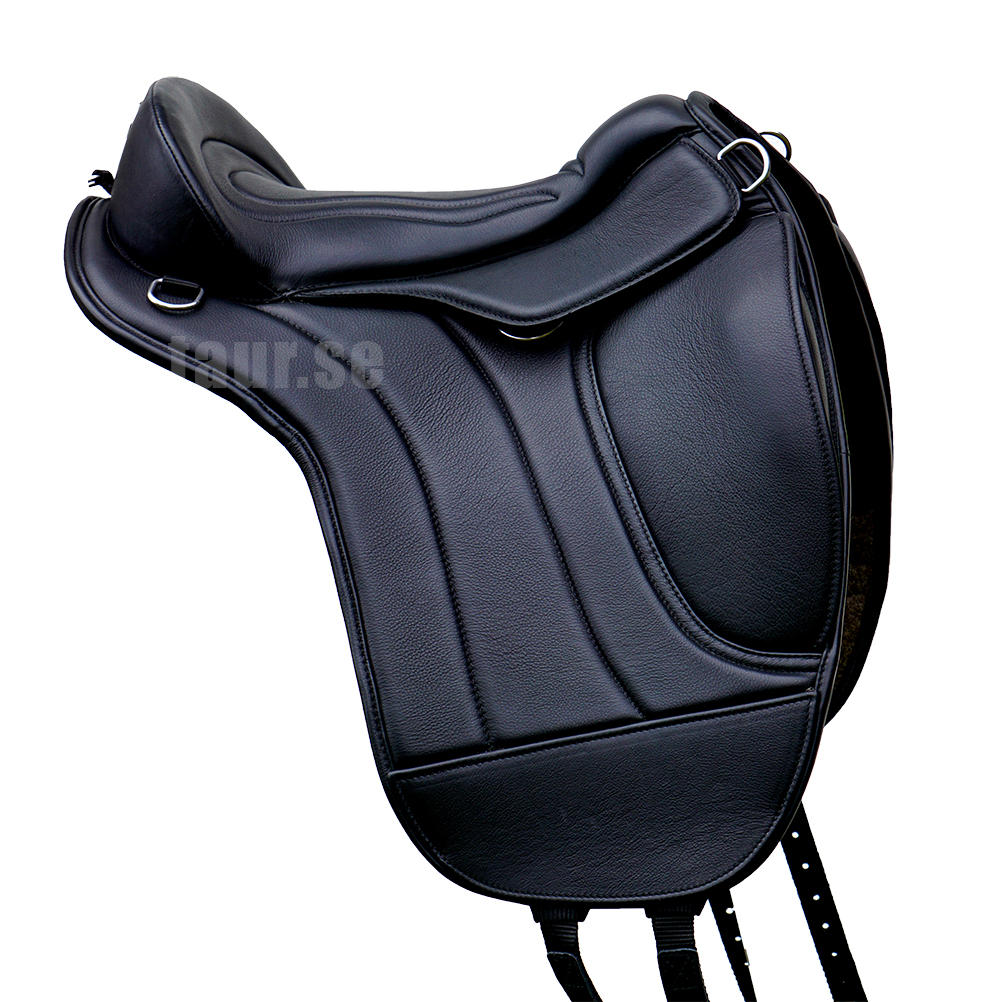 EDIX® Union, riding pad / bareback saddle, leather, black