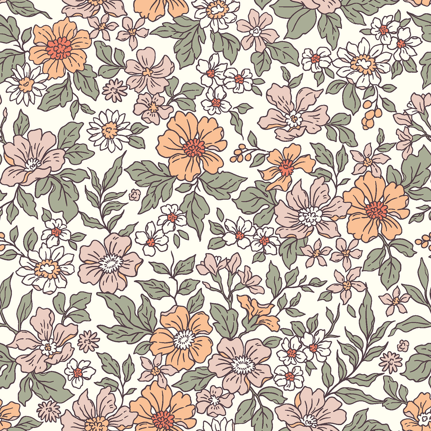 VINTAGE FLORALS  - RIBBAD  - 3