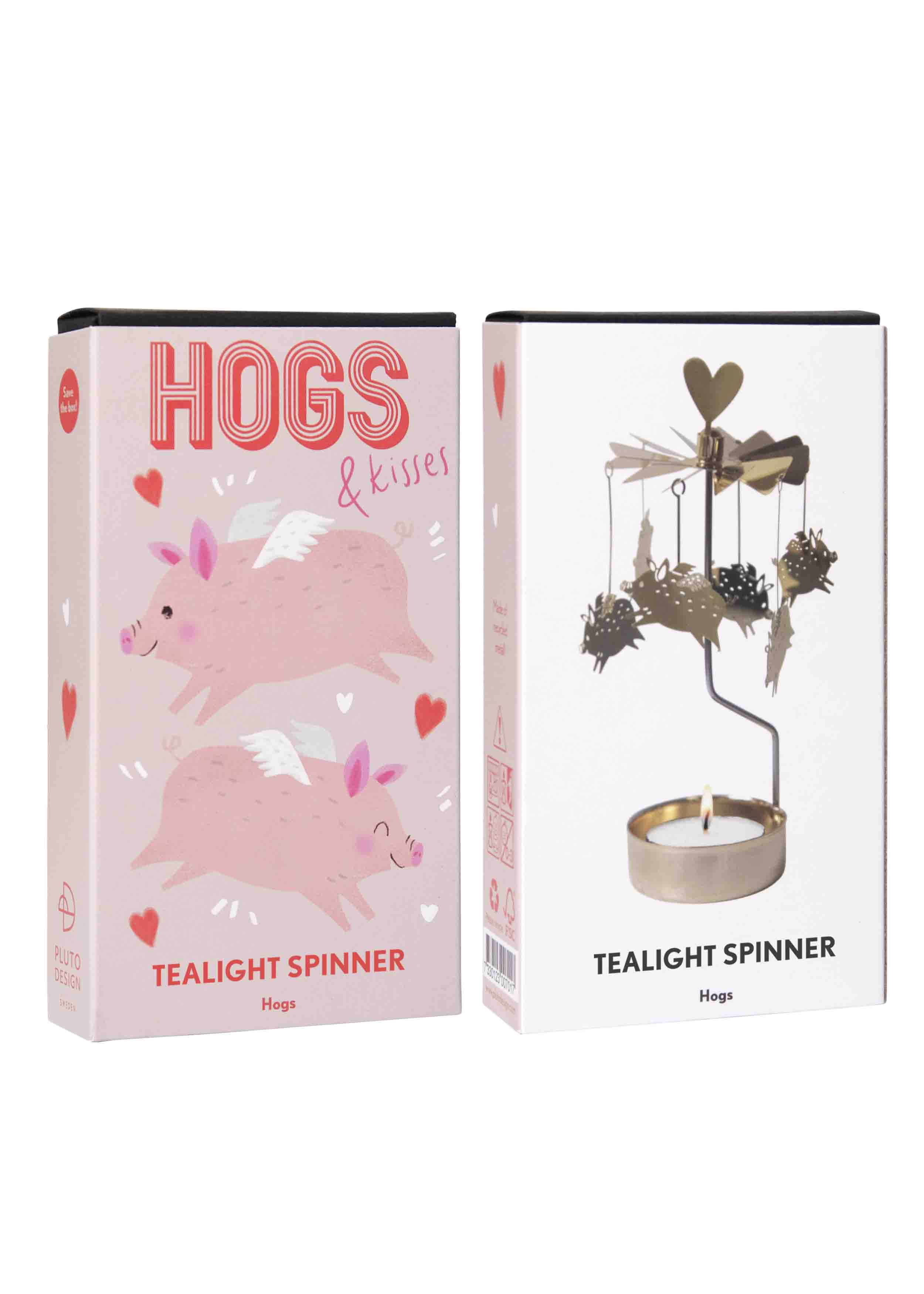 TEALIGHT SPINNER HOGS 