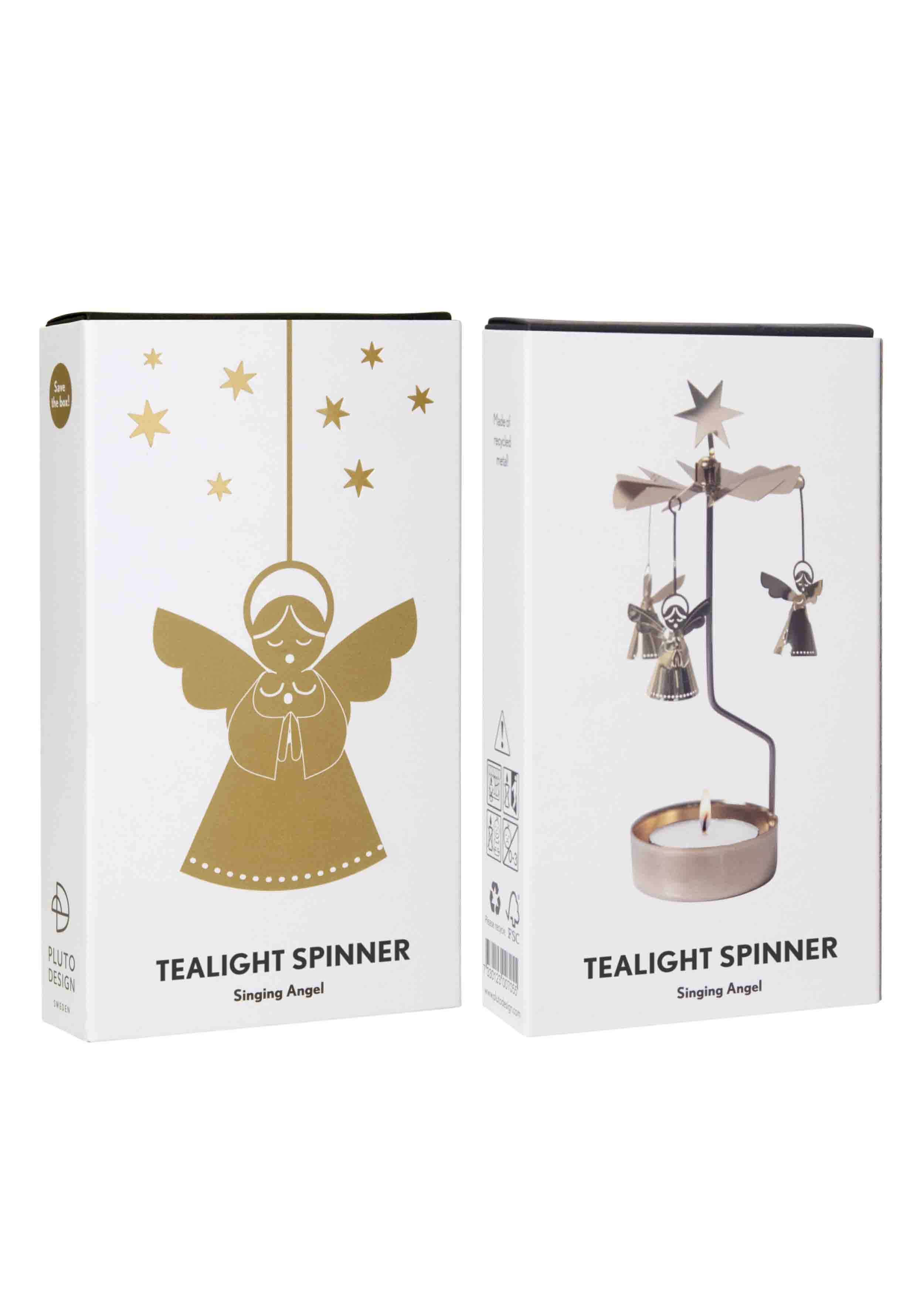 TEALIGHT SPINNER SINGING ANGEL