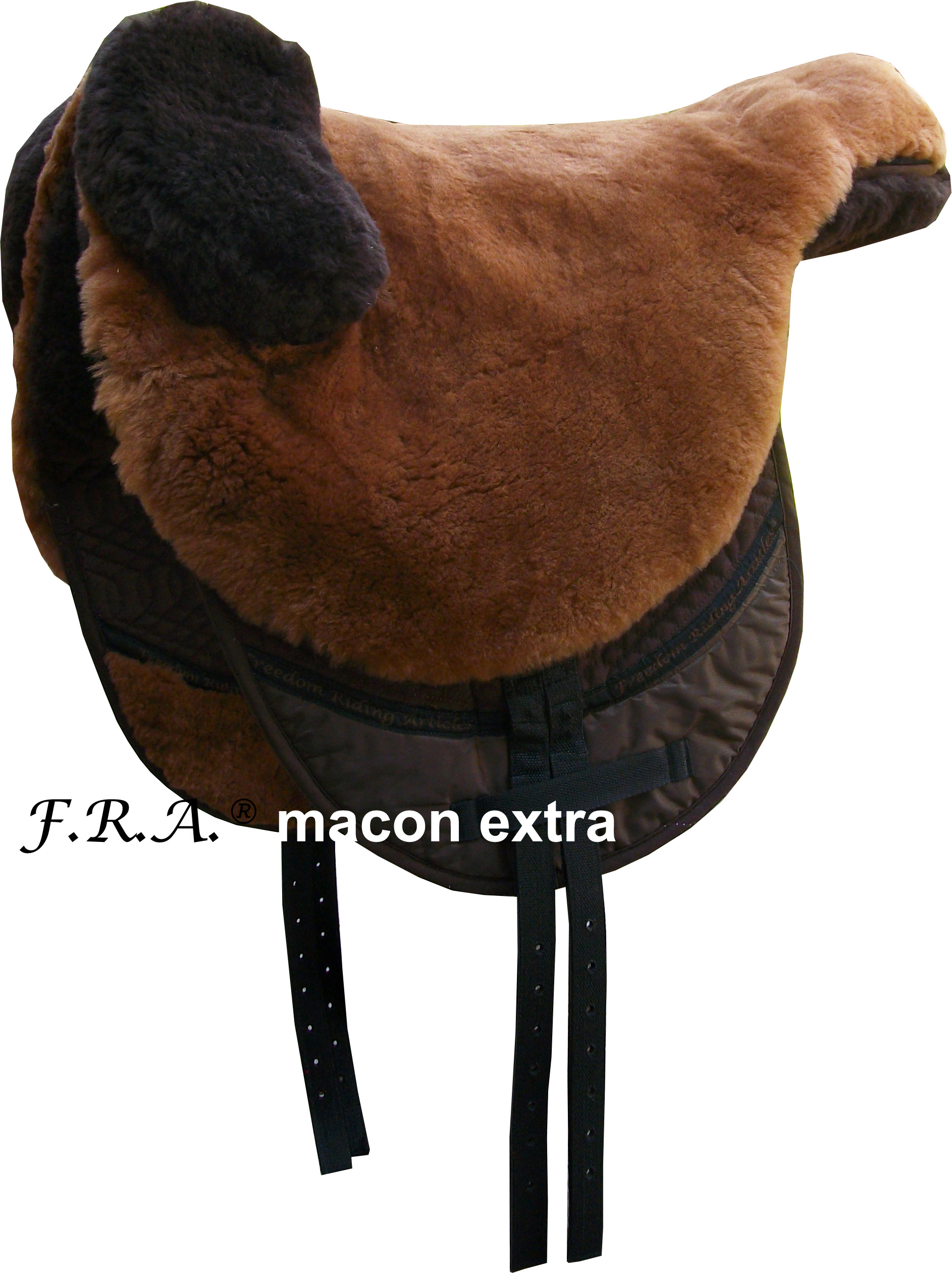 F.R.A® Macon "Extra" sheepskin saddle / bareback saddle with support - 14