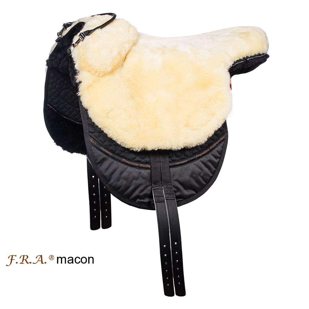 F.R.A® Macon "Extra" sheepskin saddle / bareback saddle with support - 15