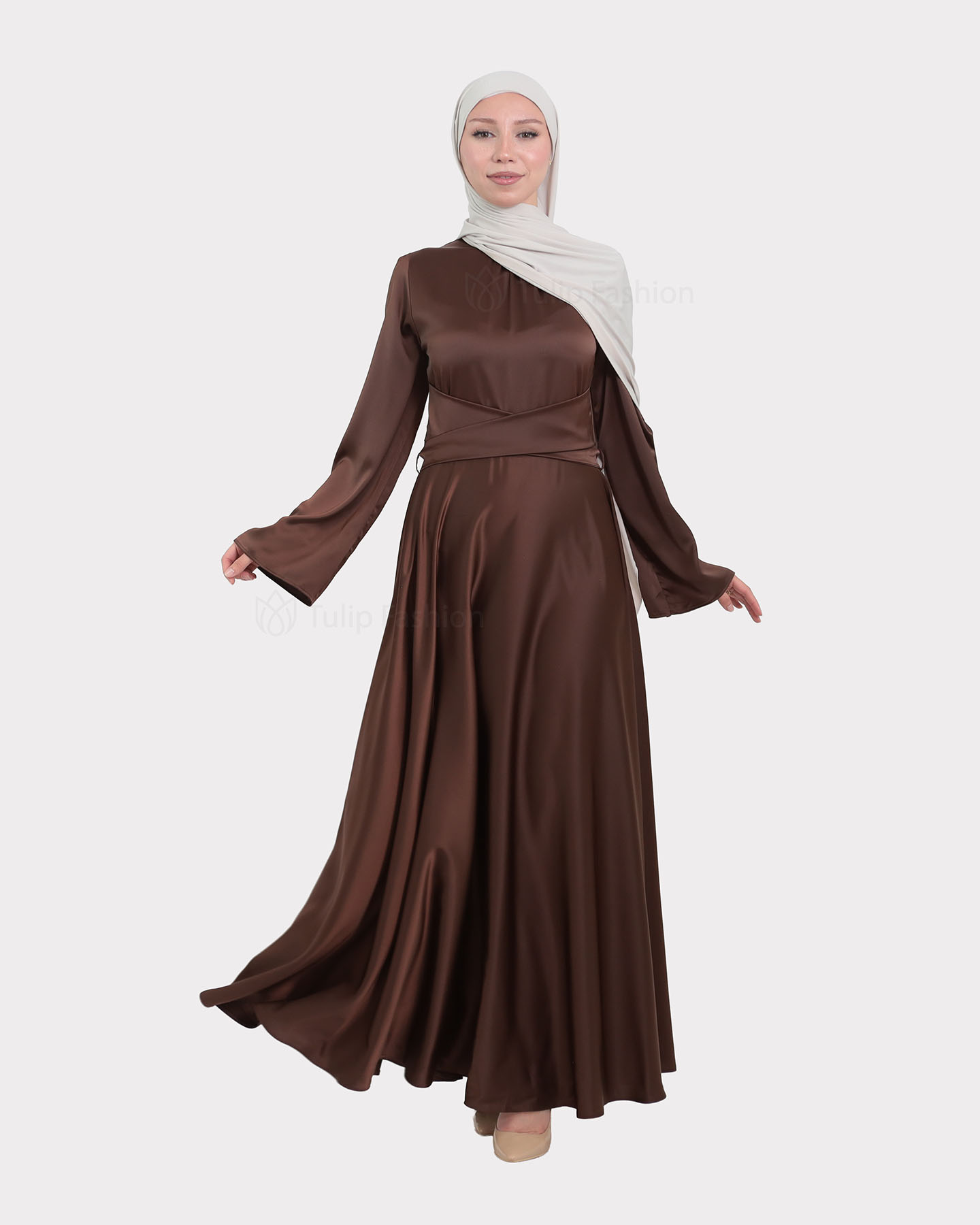 Party dress - Brown