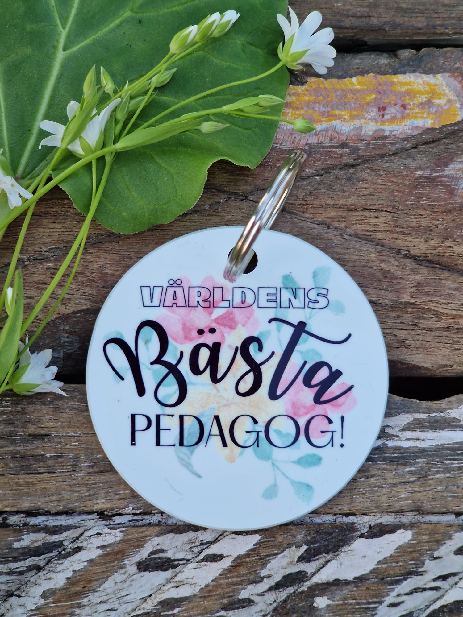 Nyckelring  "Världens bästa pedagog!"
