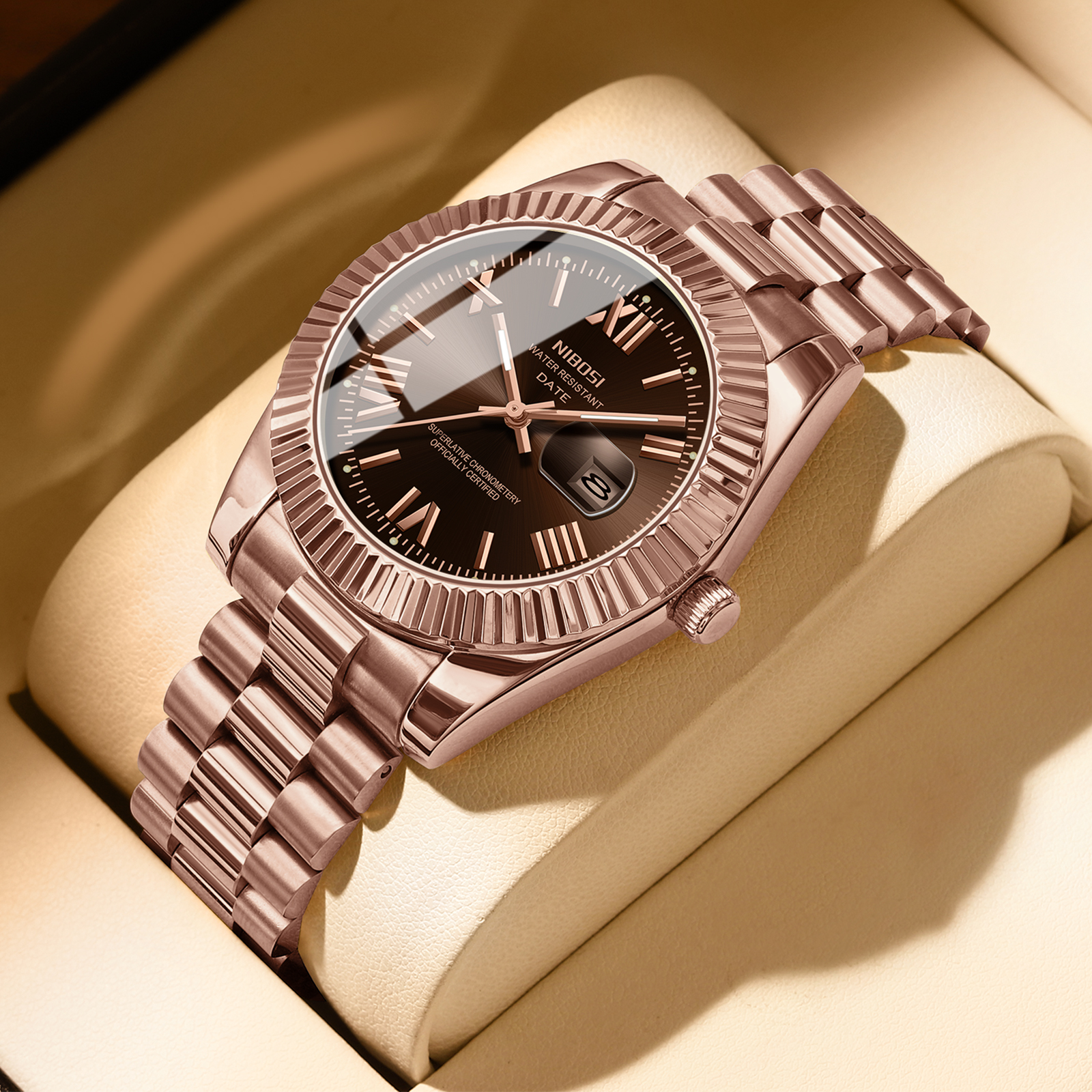 Nibosi Valenza Rose Gold Brown - 4