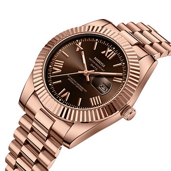 Nibosi Valenza Rose Gold Brown