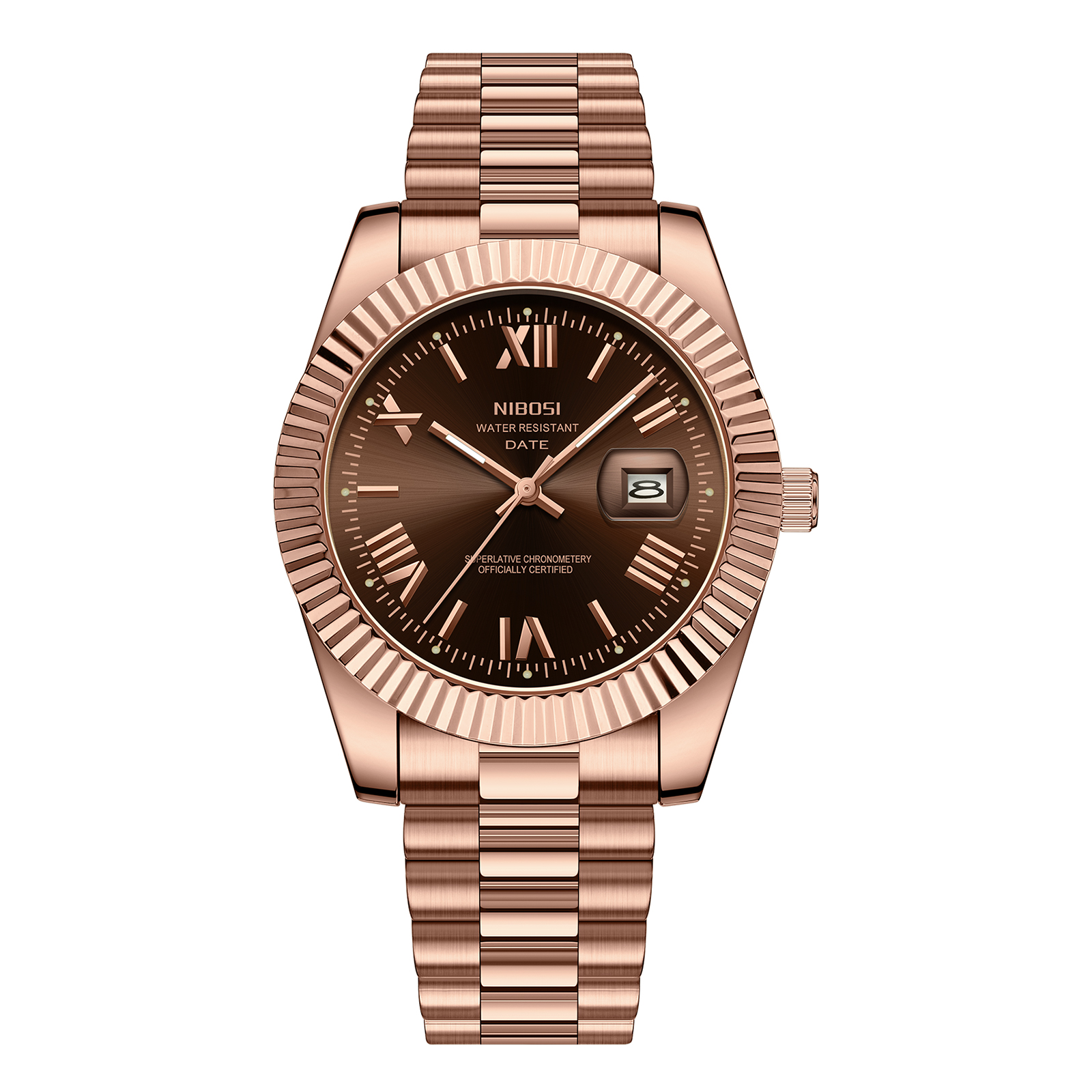 Nibosi Valenza Rose Gold Brown