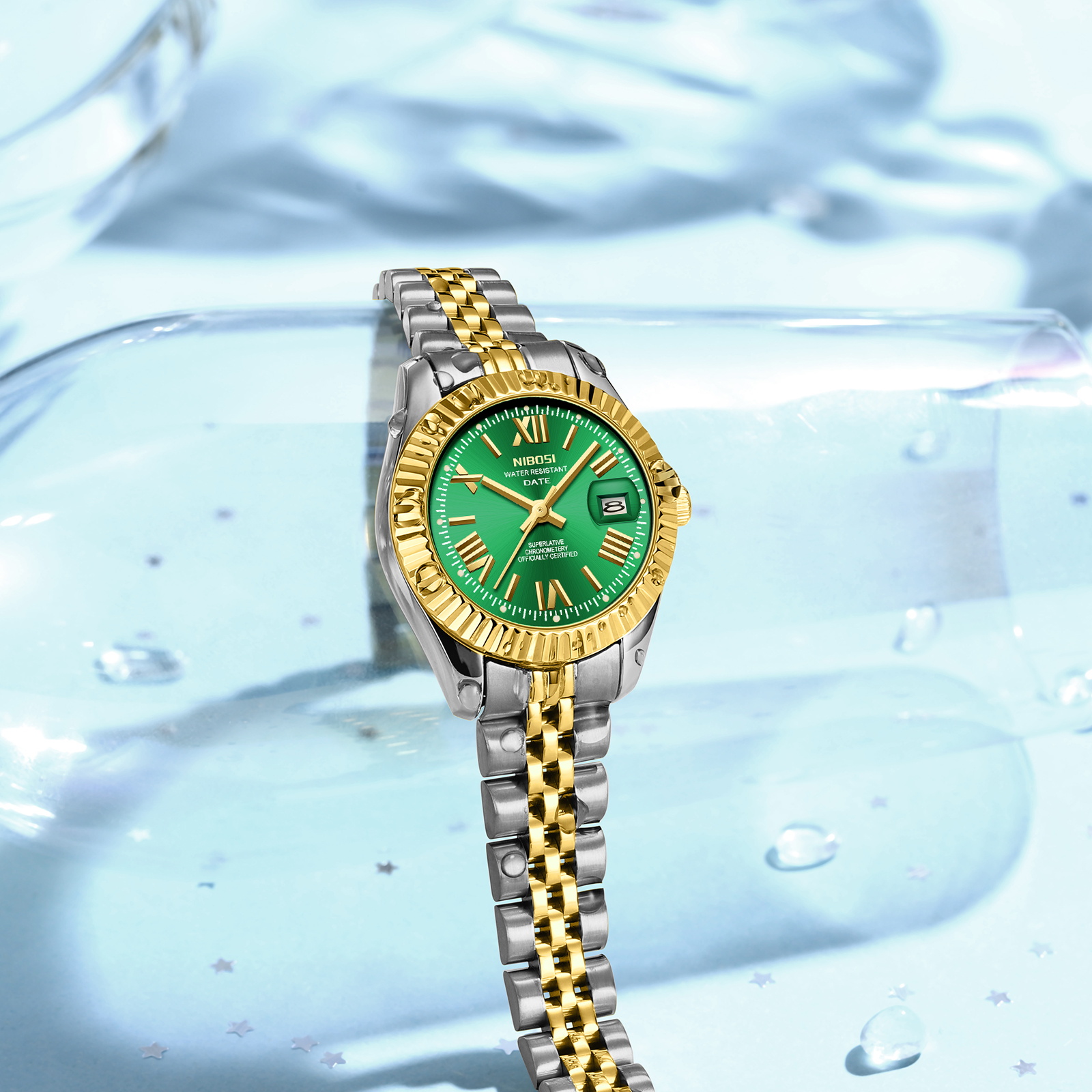 Nibosi Millbury Silver Gold Green - 5