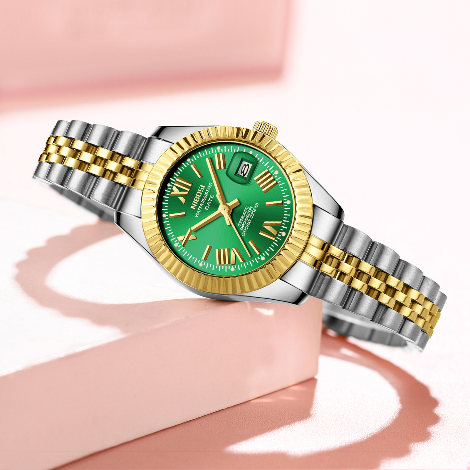 Nibosi Millbury Silver Gold Green - 8