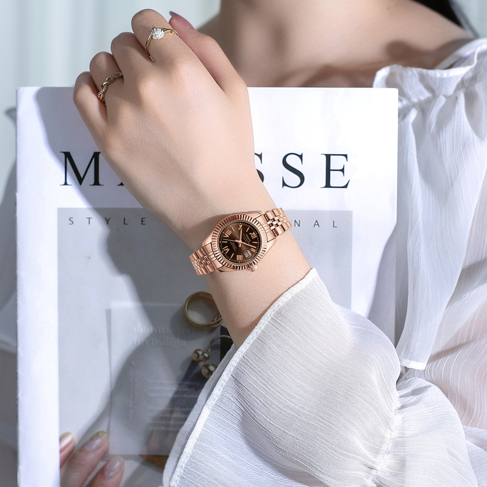 Nibosi Millbury Rose Gold Brown - 6