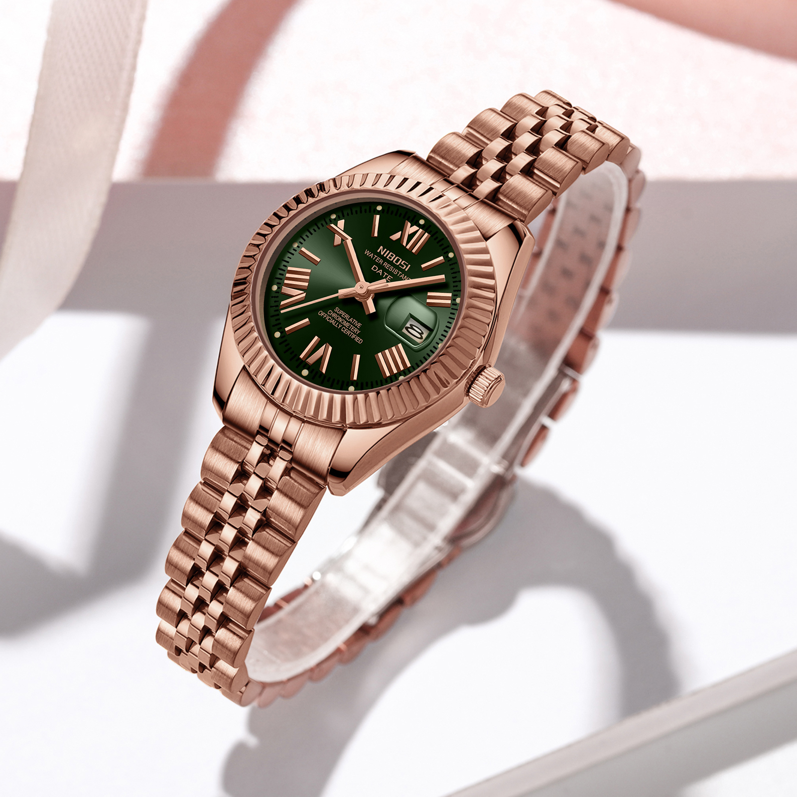 Nibosi Millbury Rose Gold Green - 7