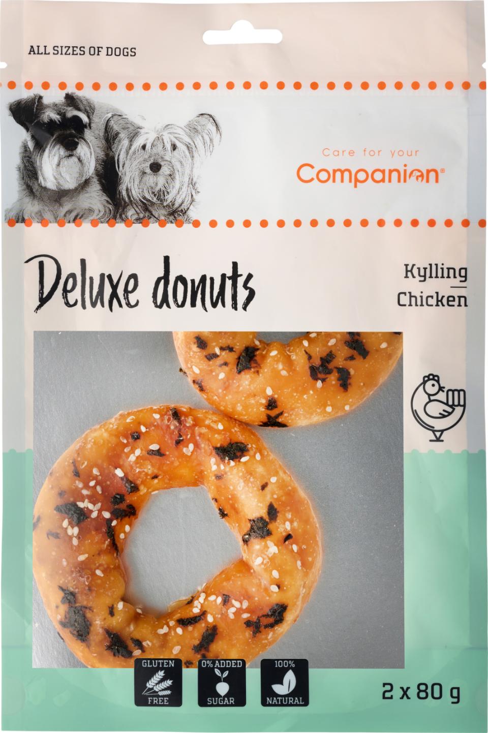 Companion Delux Donuts Kycklinghundgodis - 2x80g