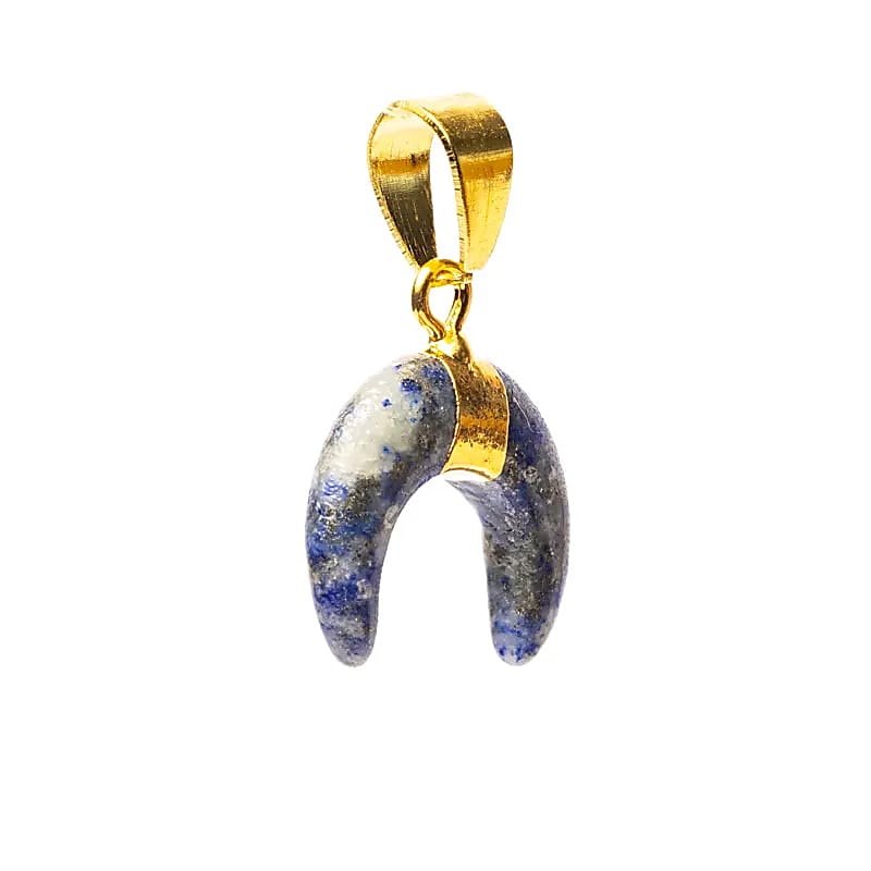 Halvmåne hänge lapis lazuli --  ±1x1  Cm 3 Stk. - 4