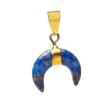 Halvmåne hänge lapis lazuli --  ±1x1  Cm 3 Stk.