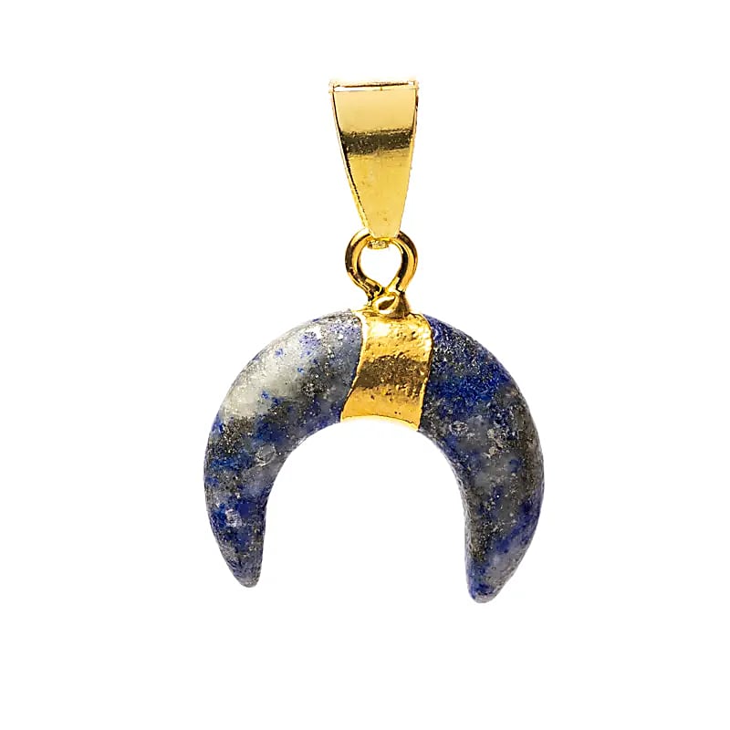 Halvmåne hänge lapis lazuli --  ±1x1  Cm 3 Stk. - 3