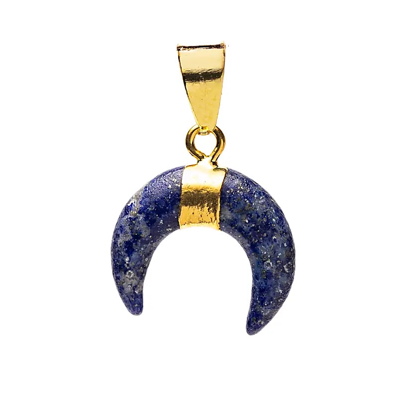 Halvmåne hänge lapis lazuli --  ±1x1  Cm 3 Stk. - 2