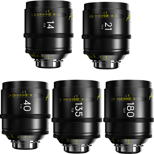 DZOFILM Arles 14/21/40/135/180mm FF/VV Prime Cine Lens Kit PL