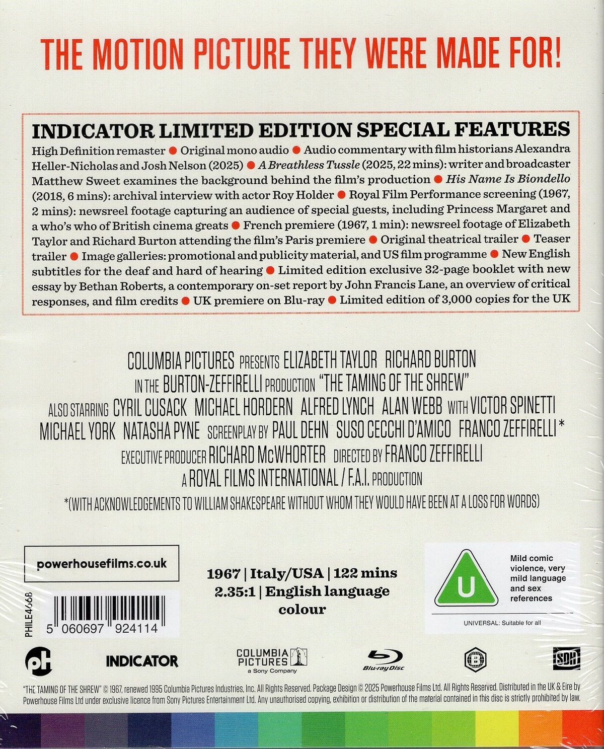 Taming of the Shrew (Limited Edition) (ej svensk text) (Blu-ray) - 2