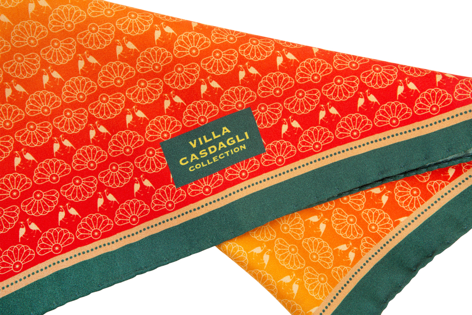 Casdagli "The Peacock" Silk Pocket Square - näsduk - 2