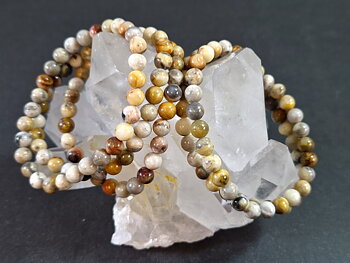 Crazy Lace Agat Armband - 7mm Pärlor