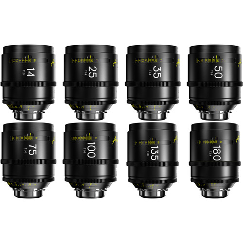 DZOFILM Arles 14/25/35/50/75/100/135/180mmFF/VV Prime Cine 8-Lens Kit PL