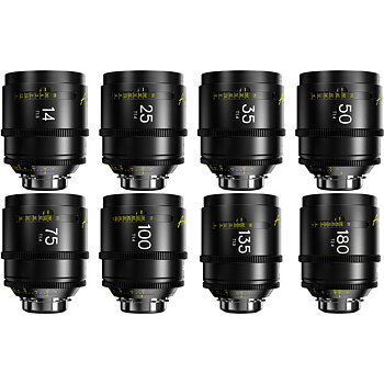 DZOFILM Arles 14/25/35/50/75/100/135/180mmFF/VV Prime Cine 8-Lens Kit PL