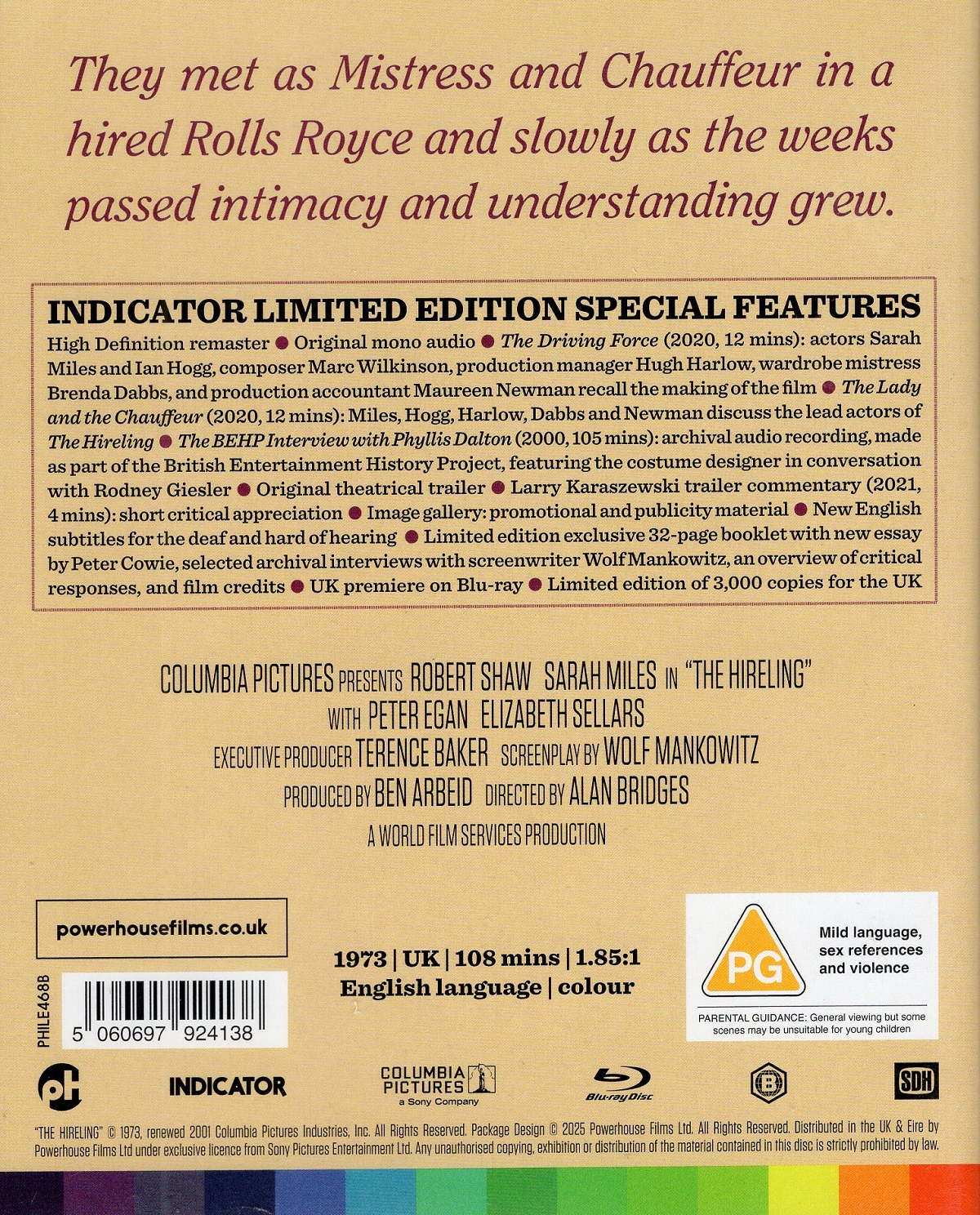 The Hireling (Limited Edition) (ej svensk text) (Blu-ray) - 2