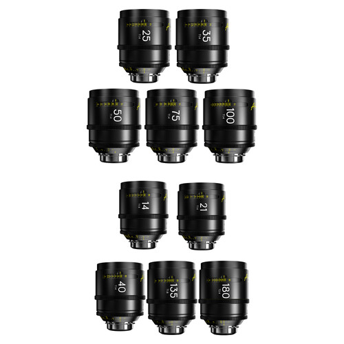 DZOFILM Arles 14/21/25/35/40/50/75/100/135/180mm FF/VV Prime Cine 10-Lins Kit PL