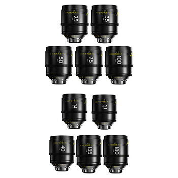 DZOFILM Arles 14/21/25/35/40/50/75/100/135/180mm FF/VV Prime Cine 10-Lens Kit PL