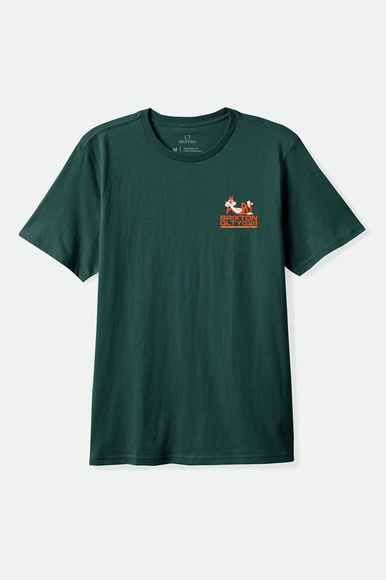 Brixton cool cat standard t-shirt emerald green - 2