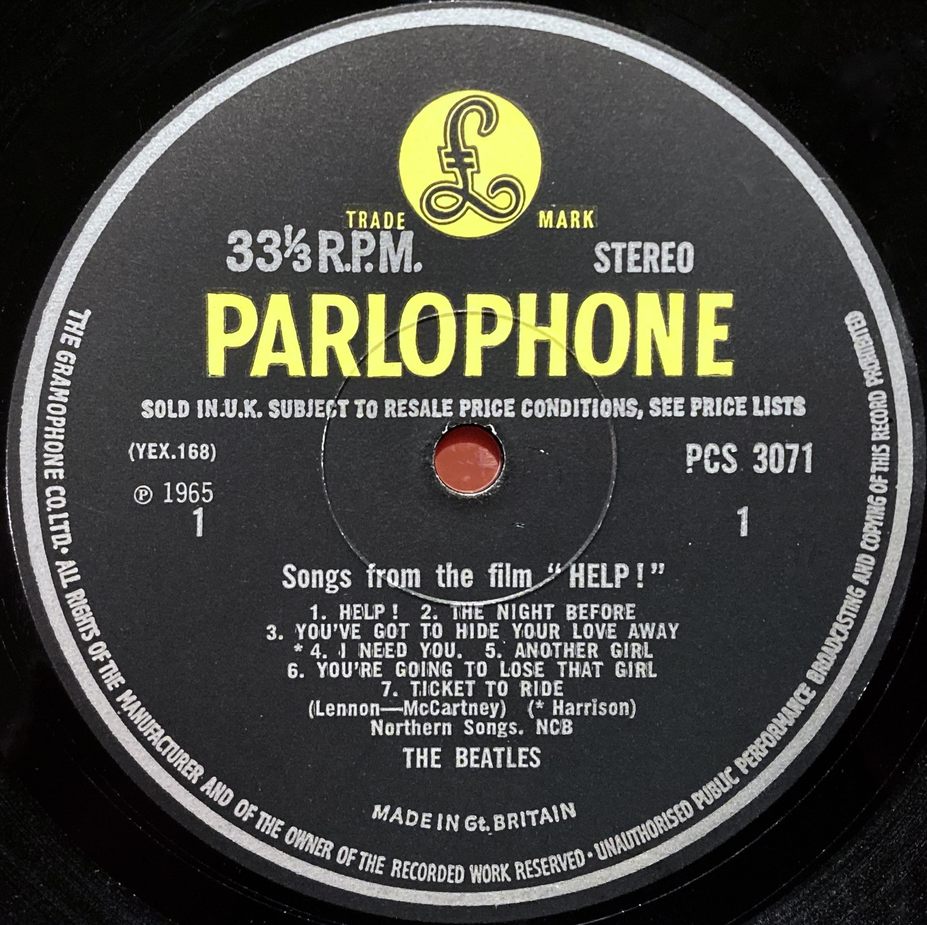 BEATLES - Help! UK Stereo LP 1965 - 3