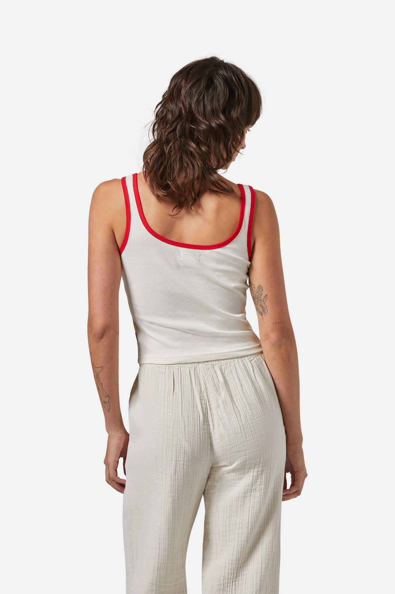 Ringer tank top i 70-talsfärger vit - 5