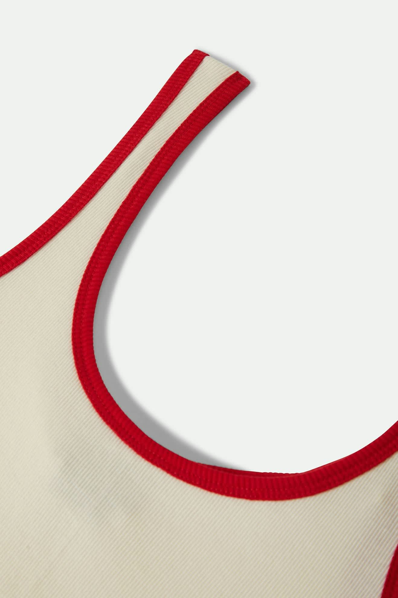 Ringer tank top i 70-talsfärger vit - 11