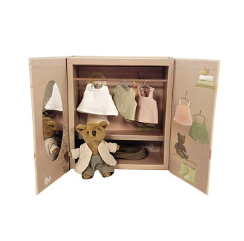 Garderob med Nalle och kläder - Egmont Toys